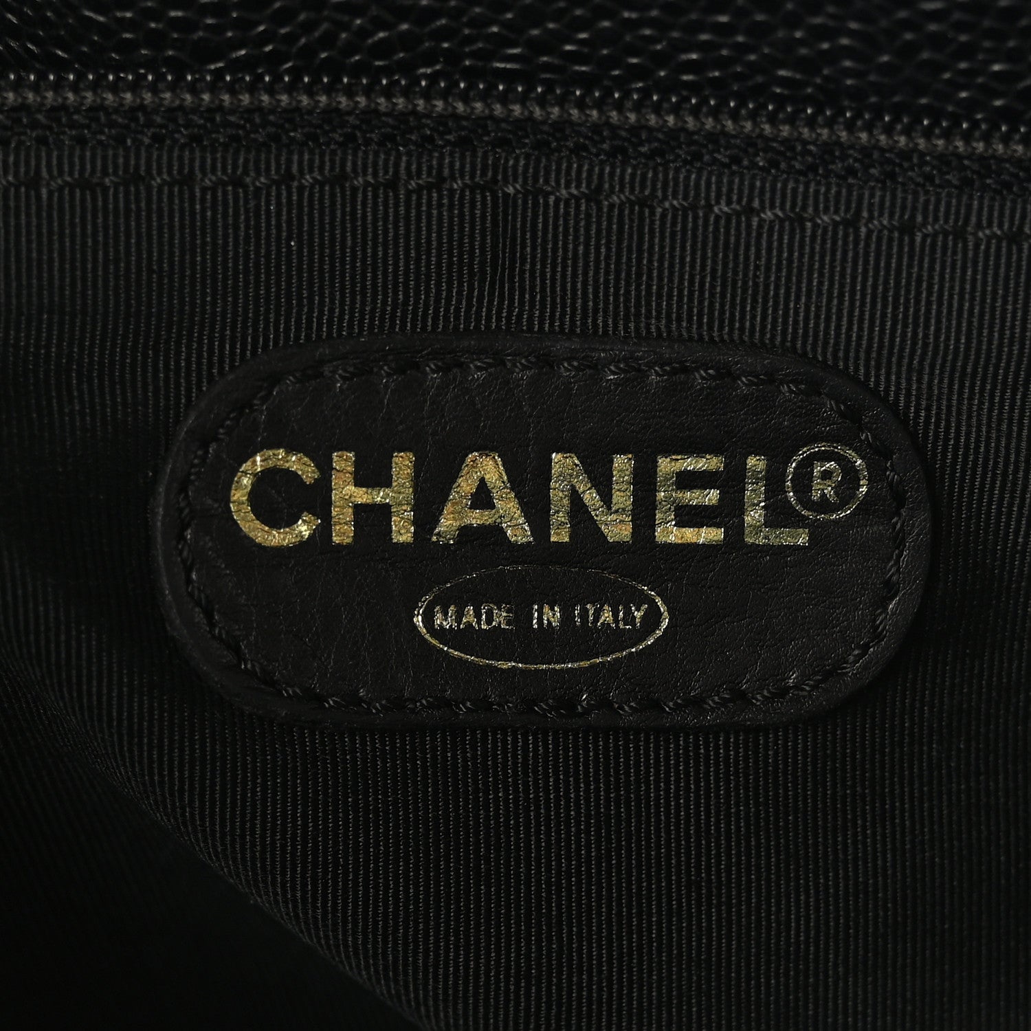 Chanel Caviar Large CC Shoulder Bag Black 6 of 9