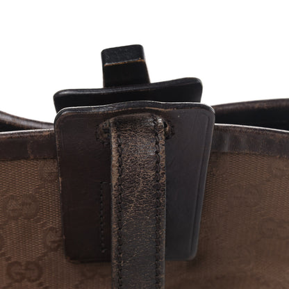 Gucci Monogram Canvas Tote Dark Brown 8 of 9