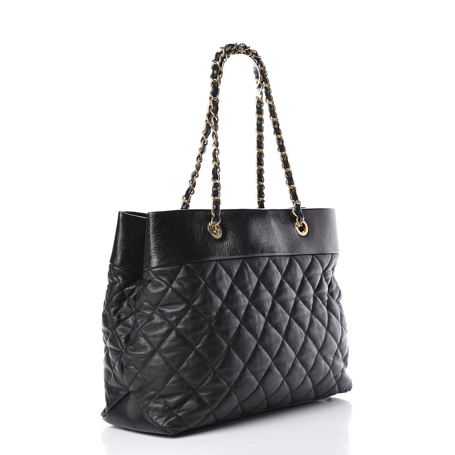 Chanel Calfskin Quilted Large Soft Elegance Tote Black 3 of 15