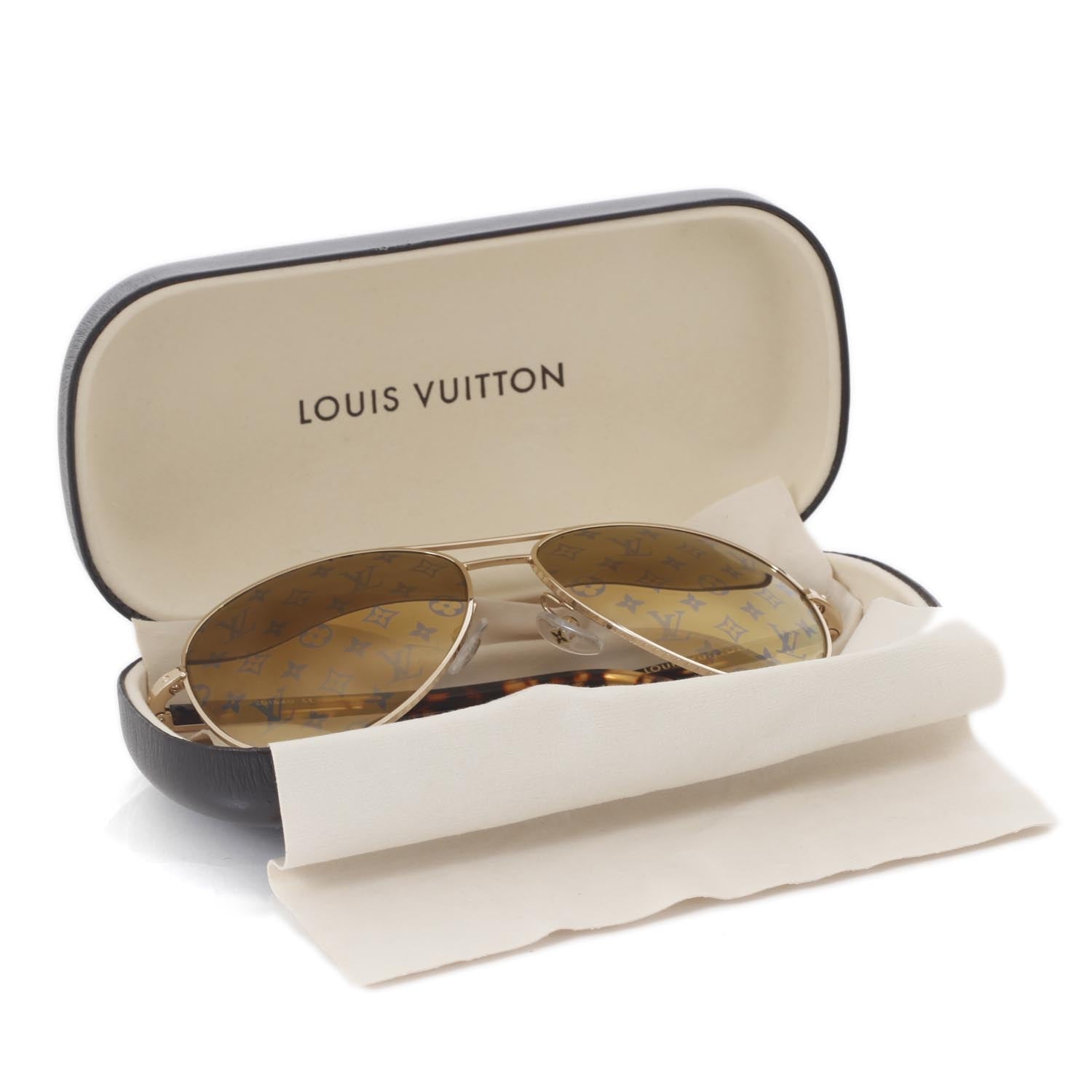 Louis Vuitton Conspiration Pilote Aviator Sunglasses Gold 11 of 11