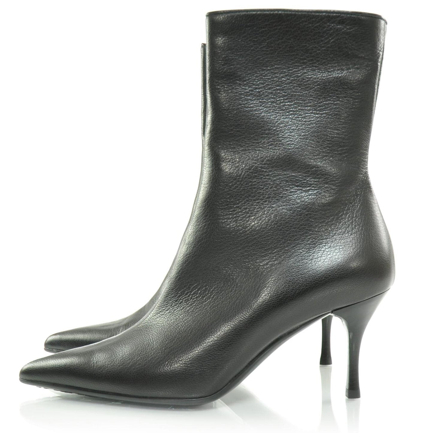 Leather Ankle Boots 8 Black