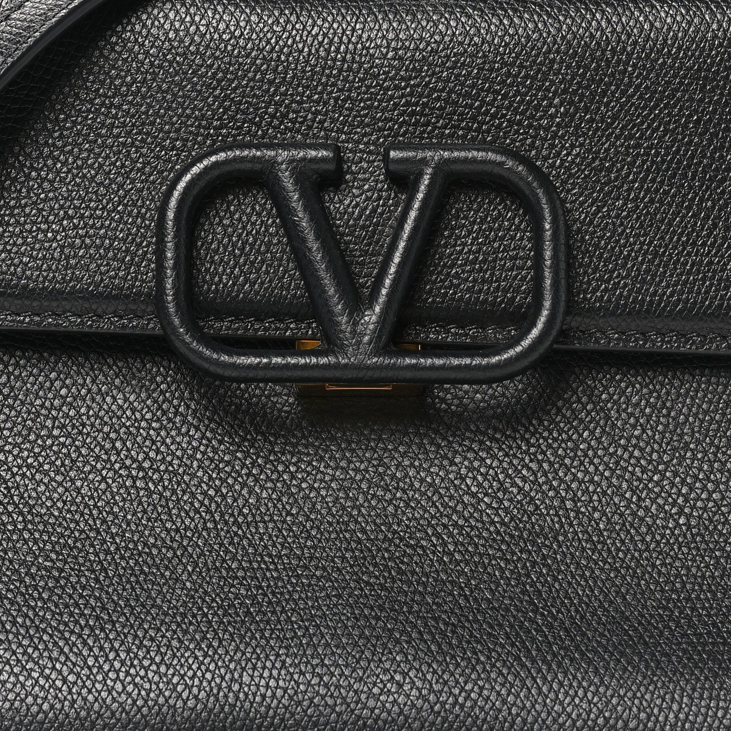 Valentino Garavani Grainy Calfskin Small VSling Top Handle Bag Black 7 of 9