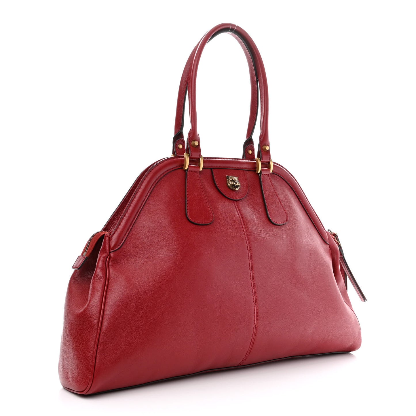 Calfskin Large Re(Belle) Top Handle Bag Red