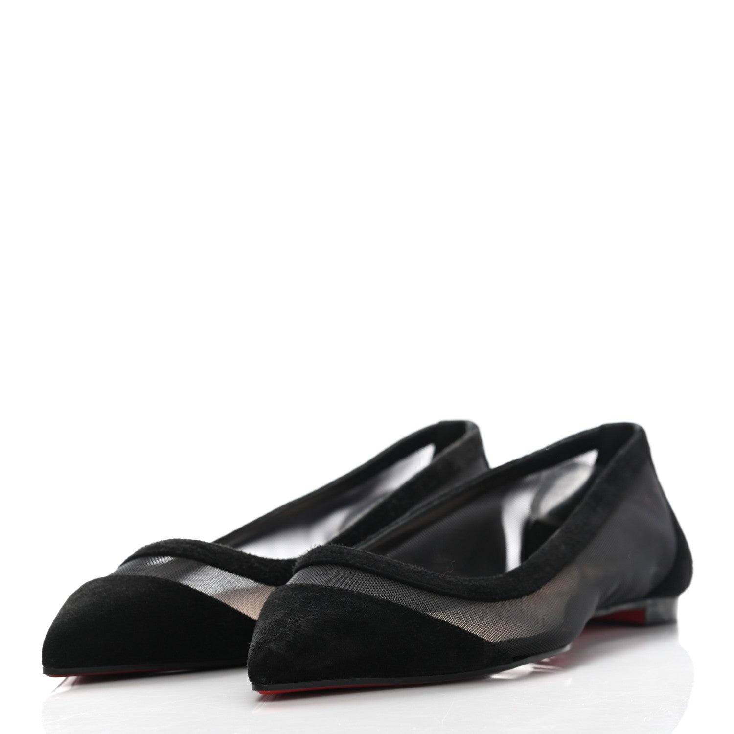 Christian Louboutin Veau Velours Rete Galativi Flats 35.5 Black 3 of 9