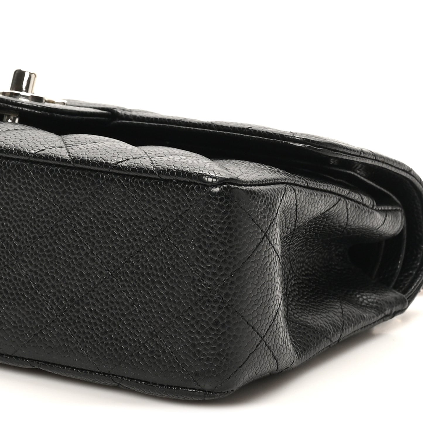 Caviar Quilted Small Double Flap Black
