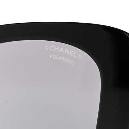 Chanel Acetate Strass Polarized Square Sunglasses 5422-B-A Black 7 of 9