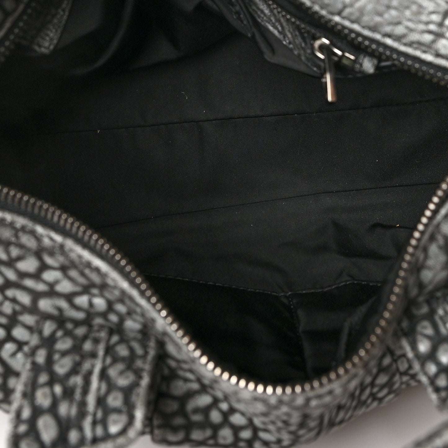 Pebbled Lambskin Rocco Silver Hardware