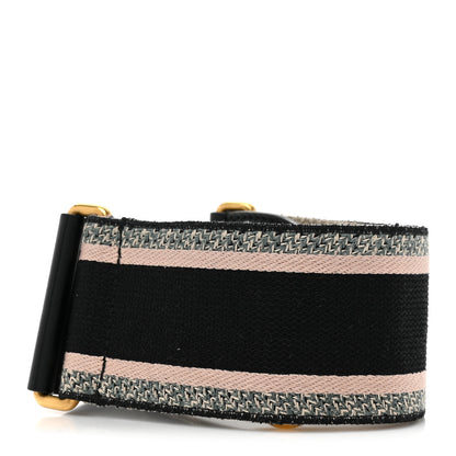 Christian Dior Canvas Embroidered Shoulder Strap Rose Multicolor 2 of 4