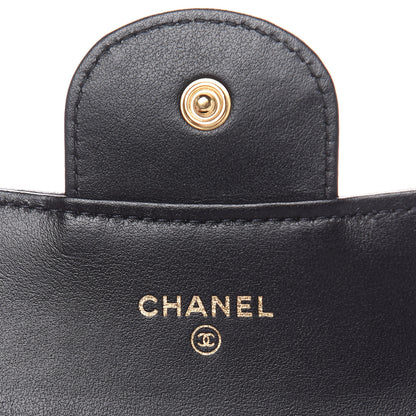 Chanel Crumpled Calfskin Chevron Quilted Reissue Card Holder Black 6 of 8