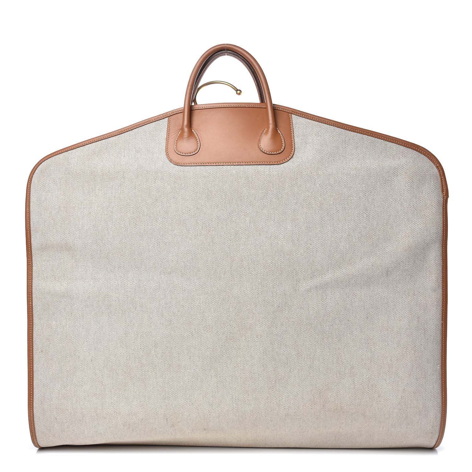 Hermes Toile Vache Calfskin Garment Bag Natural 1 of 9