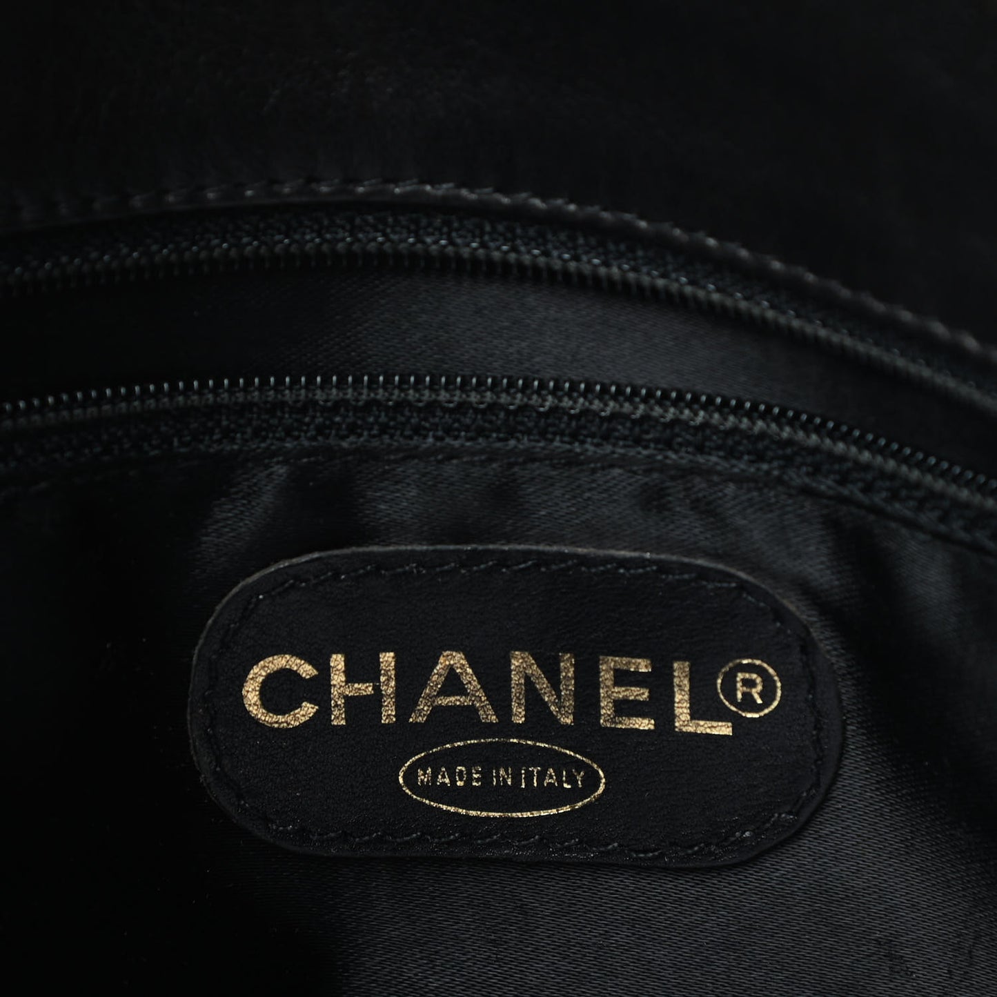 Lambskin Quilted CC Shoulder Bag Black