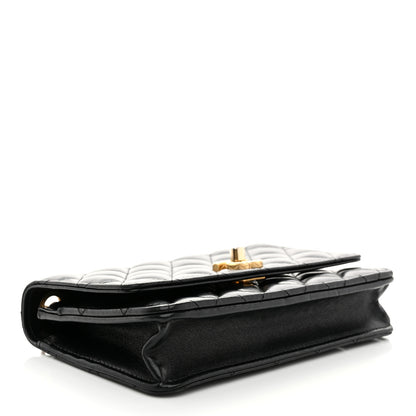Chanel Lambskin Quilted Pillow Crush Wallet On Chain WOC Black 4 of 11