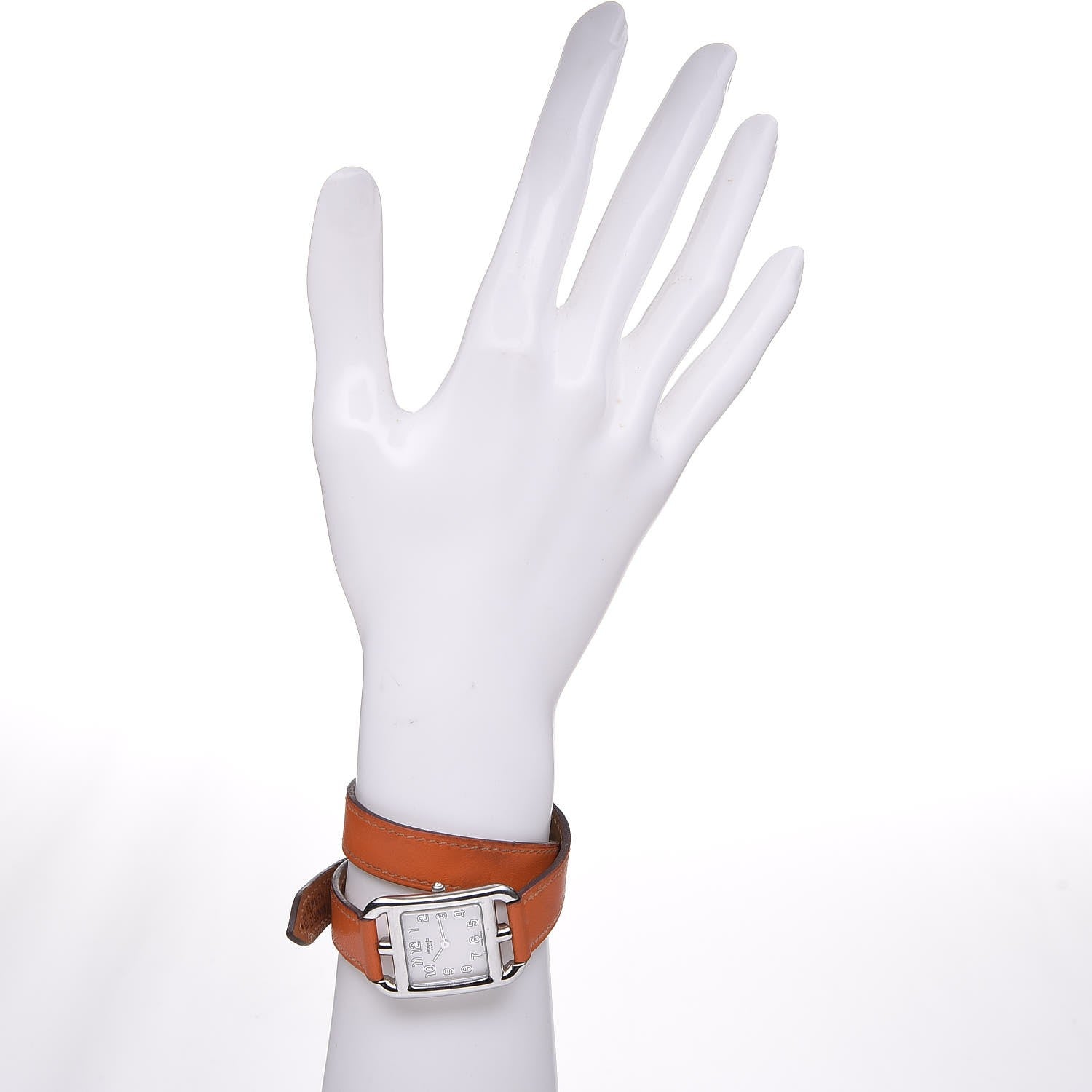 Hermes Stainless Steel Swift 23mm Cape Cod Double Tour Quartz Watch Orange 2 of 8