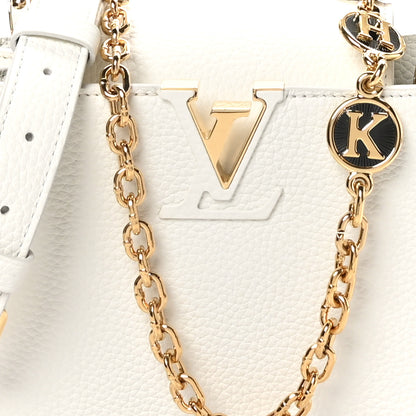 Louis Vuitton Taurillon Small Chain My Capucines Snow 7 of 10