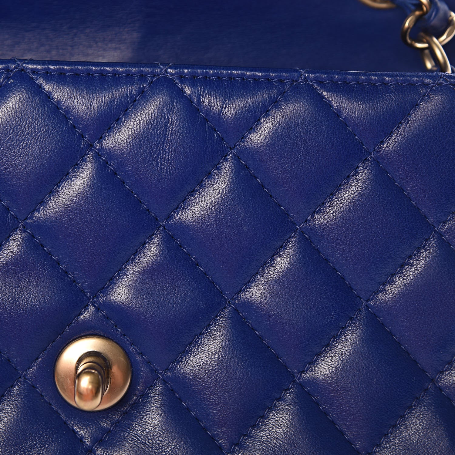 Chanel Lambskin Quilted Mini Rectangular Flap Royal Blue 11 of 17