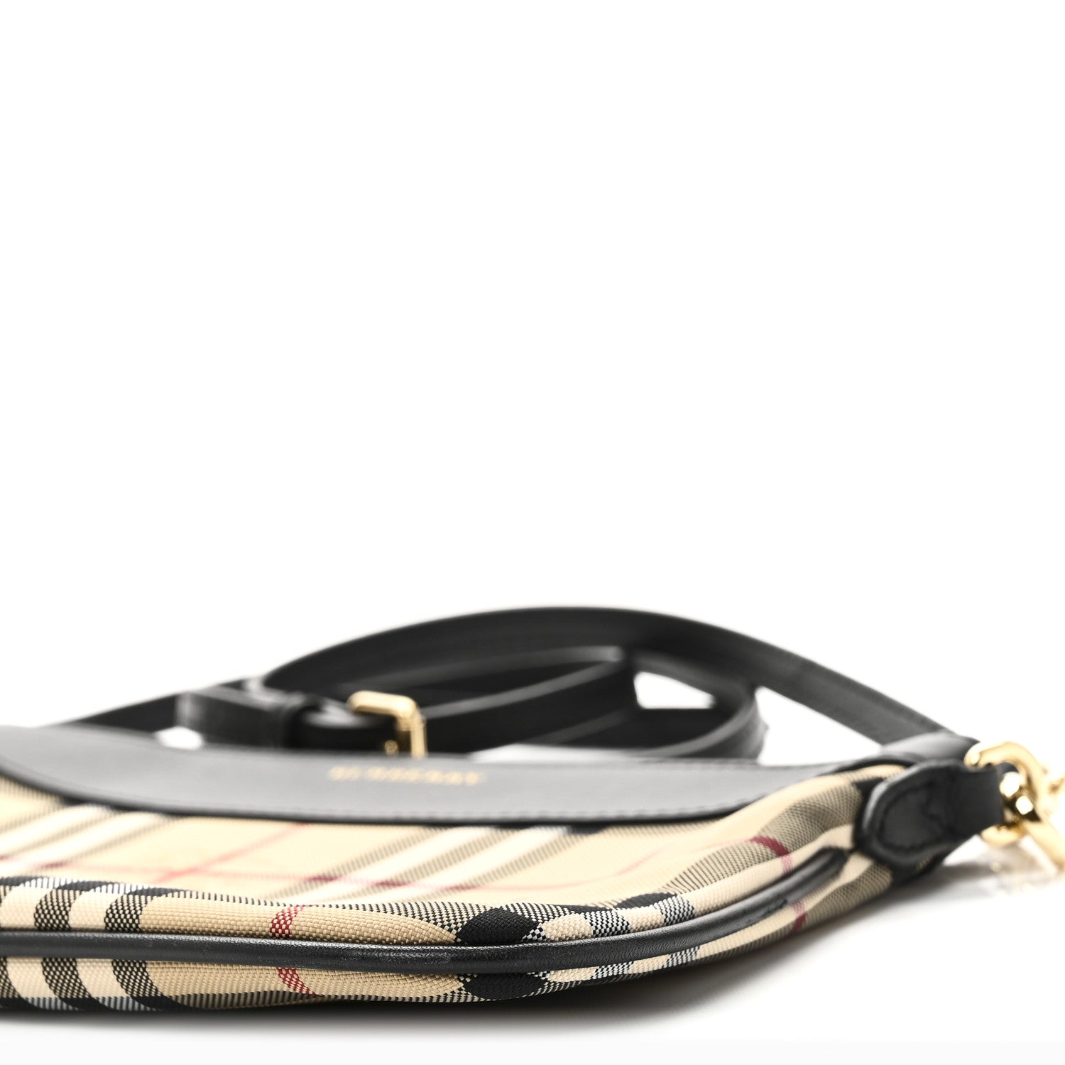 Burberry Horseferry Check Peyton Crossbody Clutch Bag Black 11 of 12