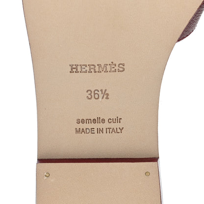 Hermes Epsom Oran Sandals 36.5 Rouge H 9 of 10