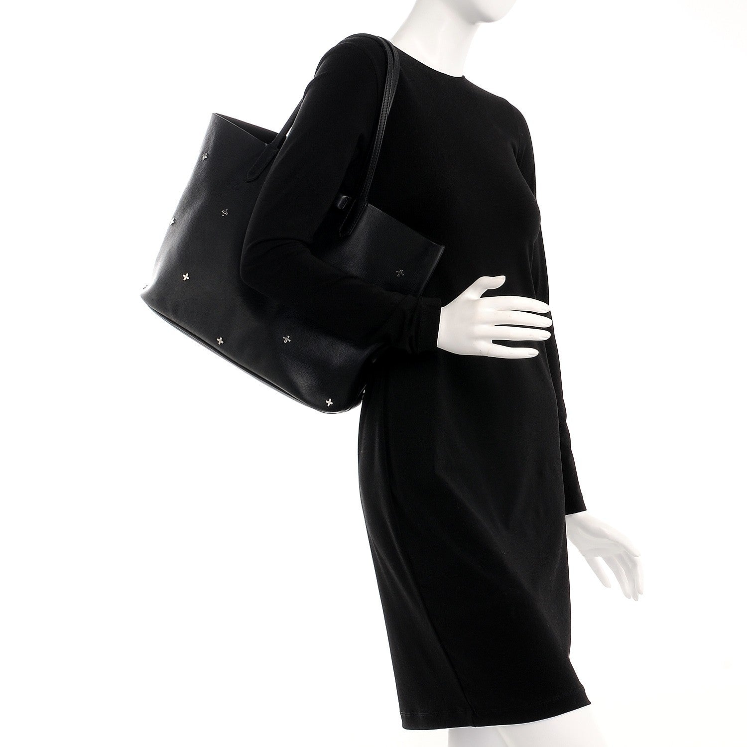 Givenchy Calfskin Metal Cross Small Antigona Tote Black 2 of 8
