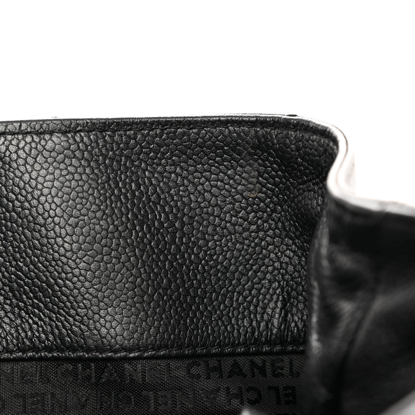 Caviar Square Stitched Large Tote Black