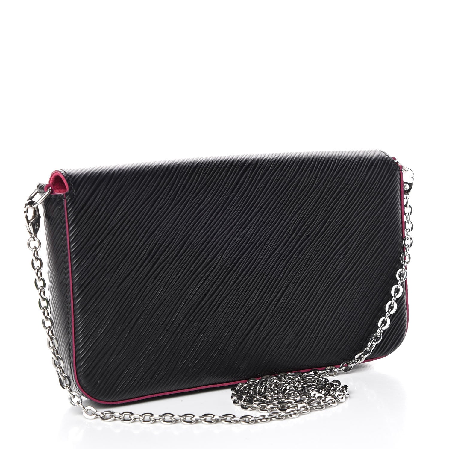 Louis Vuitton Epi Pochette Felicie Black Hot Pink 4 of 11