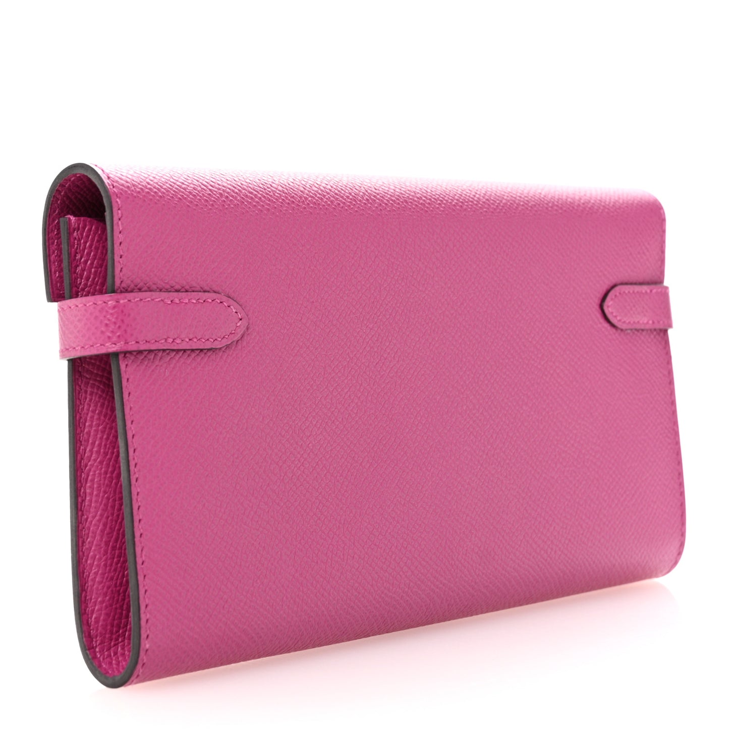 Epsom Kelly Longue Wallet Rose Pourpre