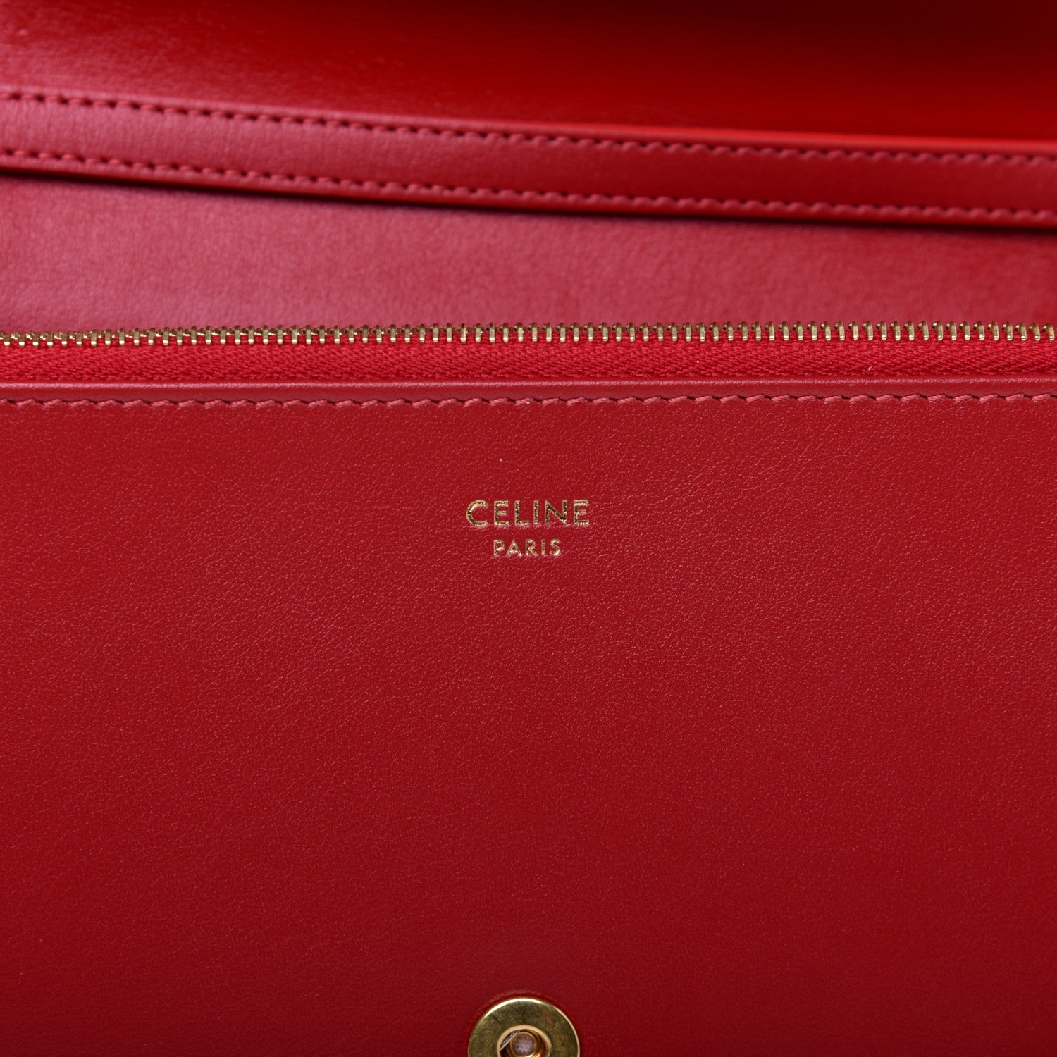 Celine Smooth Calfskin Tassels Wallet On Strap Red 9 of 9