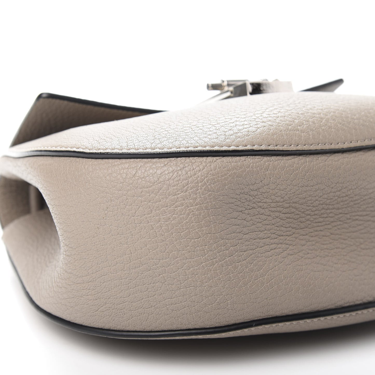 Grained Lambskin Drew Shoulder Bag Motty Grey