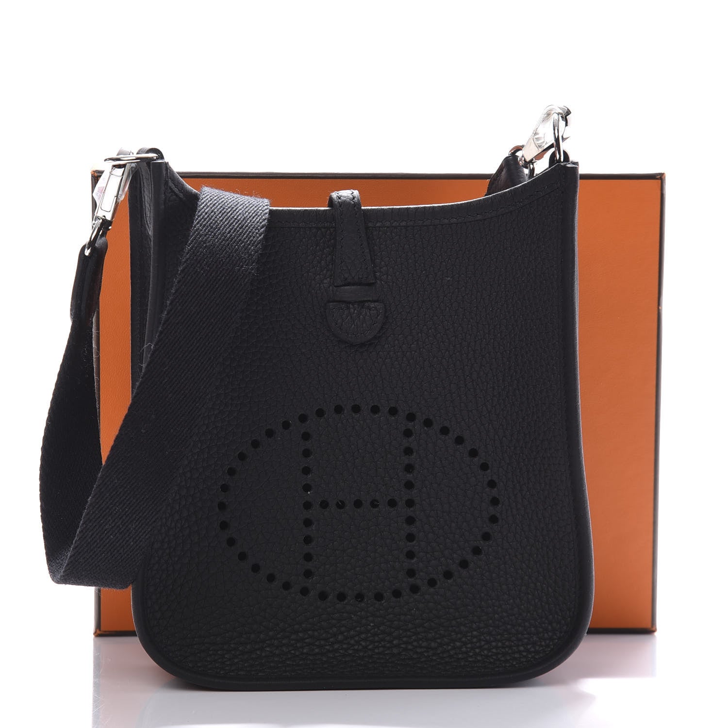 Hermes Taurillon Clemence Evelyne TPM Black 11 of 11
