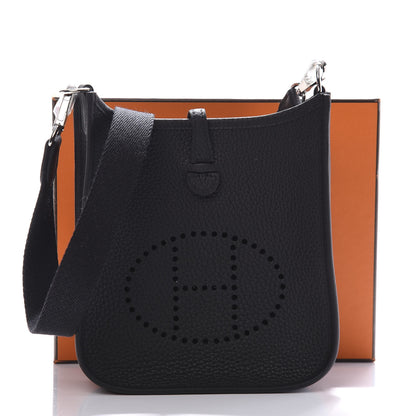 Hermes Taurillon Clemence Evelyne TPM Black 11 of 11