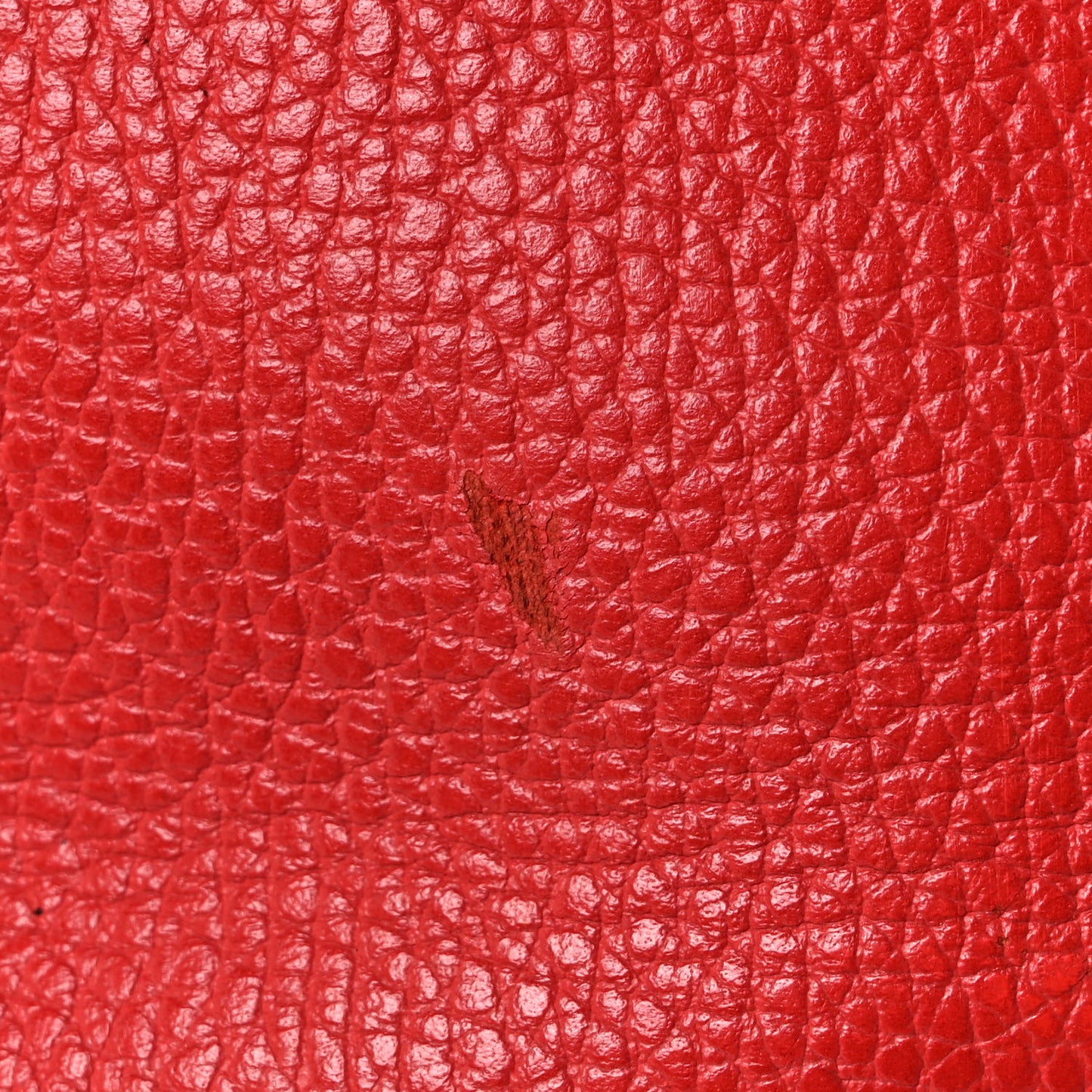 Dollar Calfskin Medium Dome Bag Sporting Red