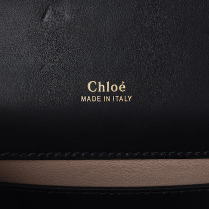 Chloe Shiny Goatskin Calfskin Aby Chain Shoulder Bag Black 6 of 9