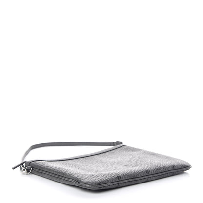 MCM Visetos Liz Shopper Tote Pouch Phantom Grey 4 of 14