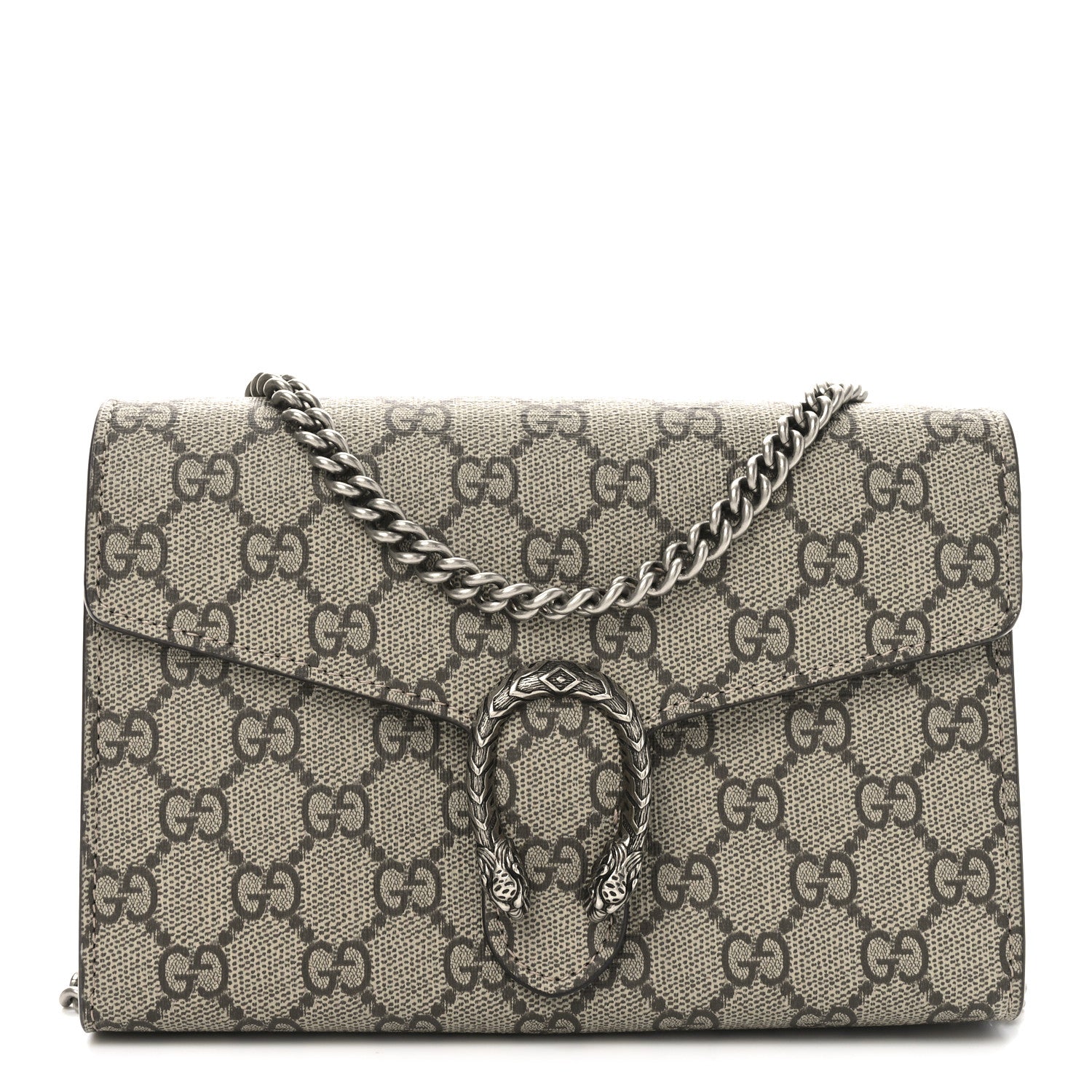 Gucci GG Supreme Monogram Mini Dionysus Chain Wallet Beige Taupe 1 of 11