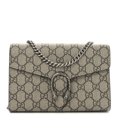 Gucci GG Supreme Monogram Mini Dionysus Chain Wallet Beige Taupe 1 of 11