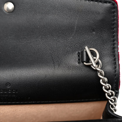 Gucci Velvet GG Monogram Super Mini Dionysus Shoulder Bag Red Cipria Black 11 of 12