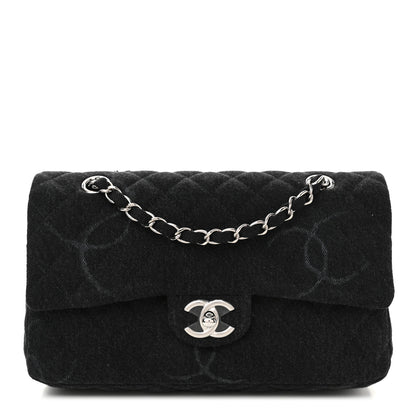 Chanel Denim Quilted CC Print Medium Single Flap Black 1 of 11