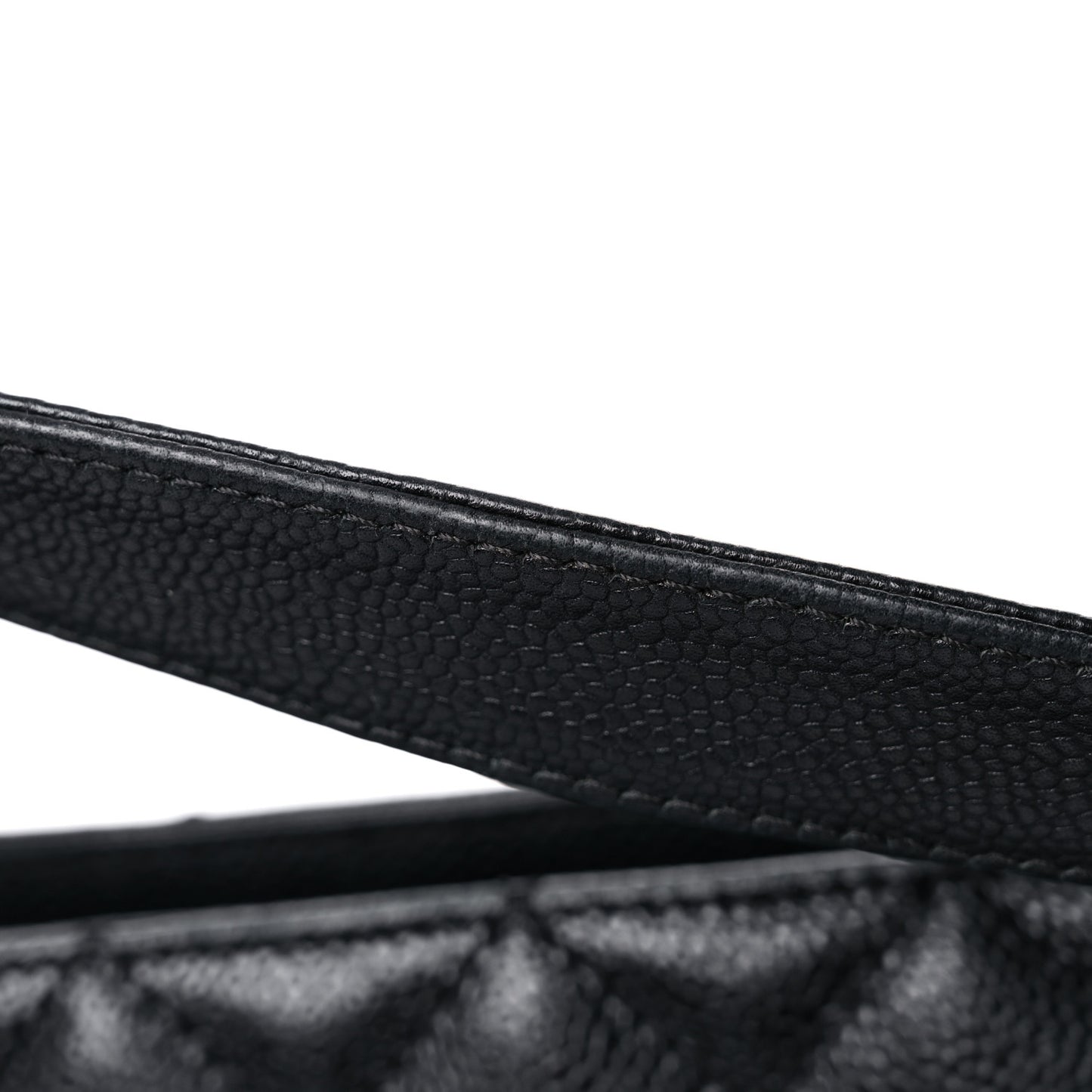 Caviar Quilted Grand Shopping Tote GST Black