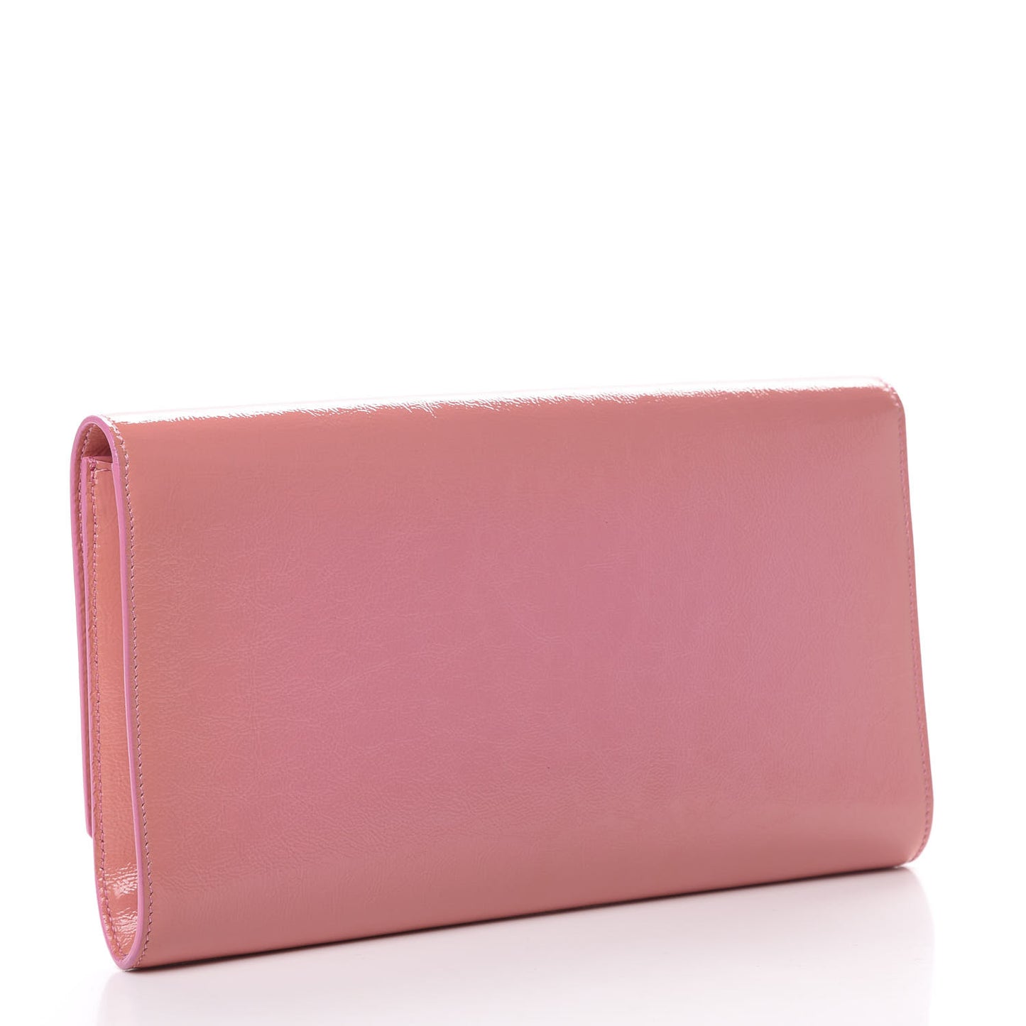 Textured Patent Large Belle De Jour Clutch Pink