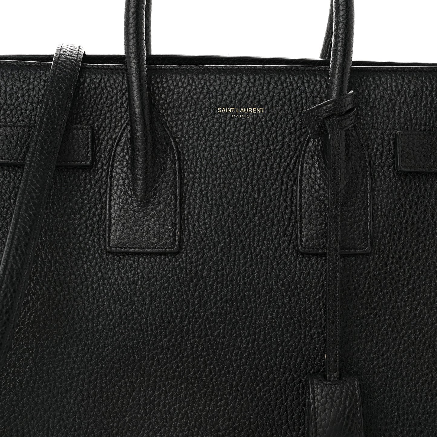 Grained Calfskin Small Sac De Jour Black