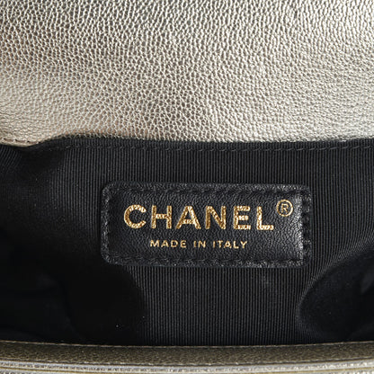 Chanel Metallic Goatskin Calfskin Small Boy Flap Gold Black 6 of 7