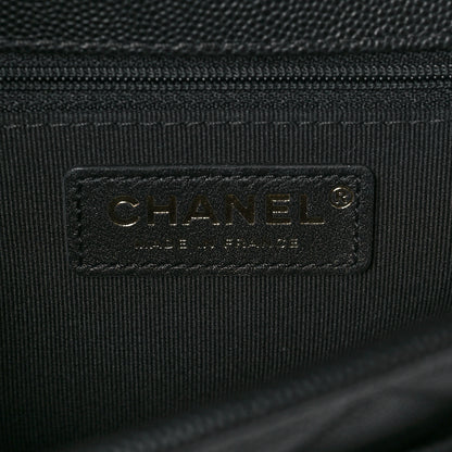 Chanel Caviar Quilted School Memory Small Top Handle Flap Black 6 of 8