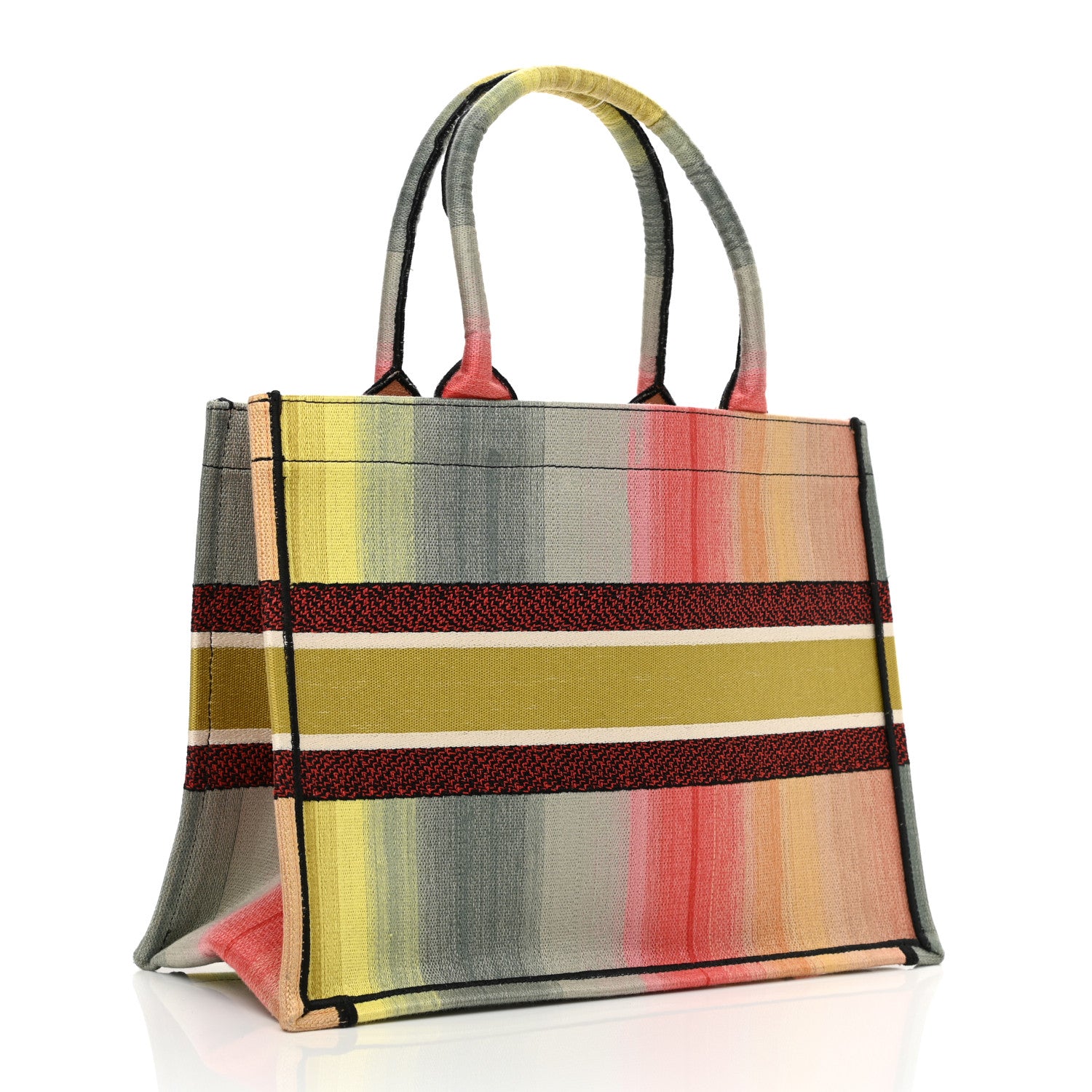 Christian Dior Canvas Embroidered Medium Dioraura Book Tote Multicolor 3 of 11