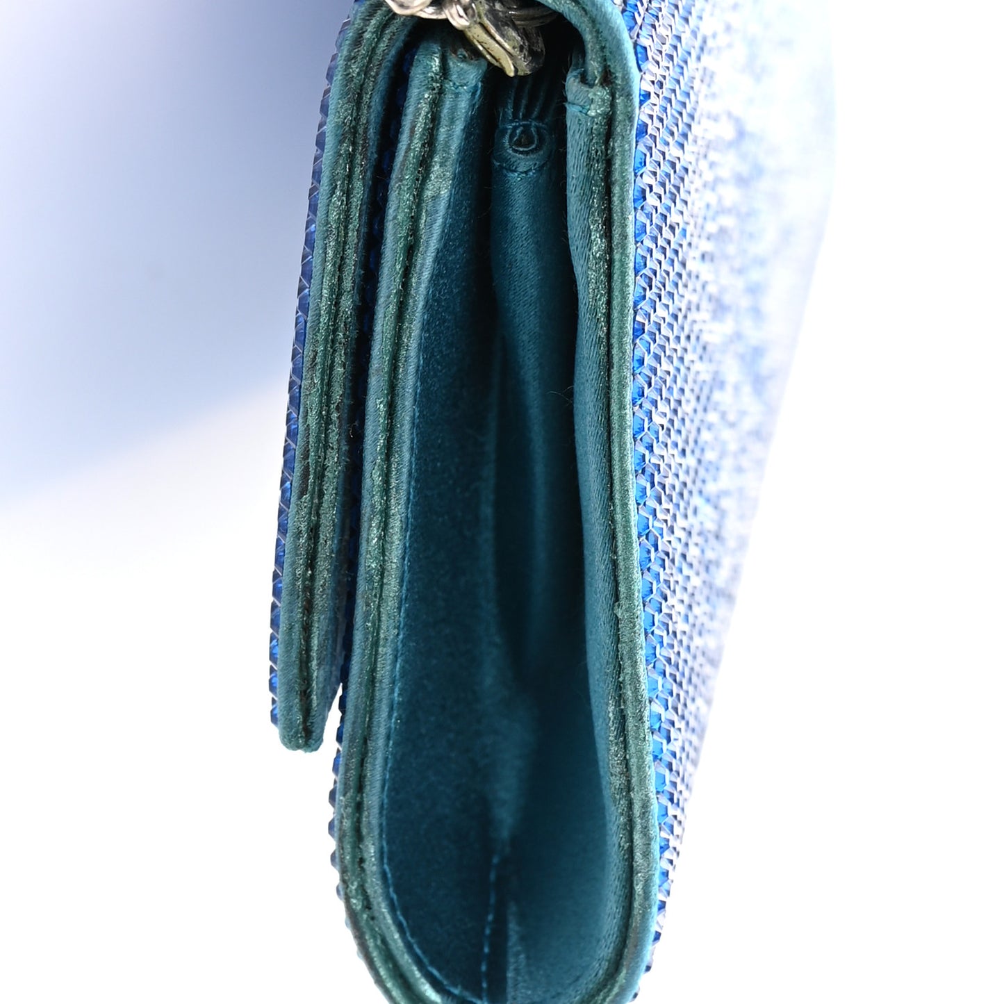 Swarovski Crystal Flap Clutch Capri Blue