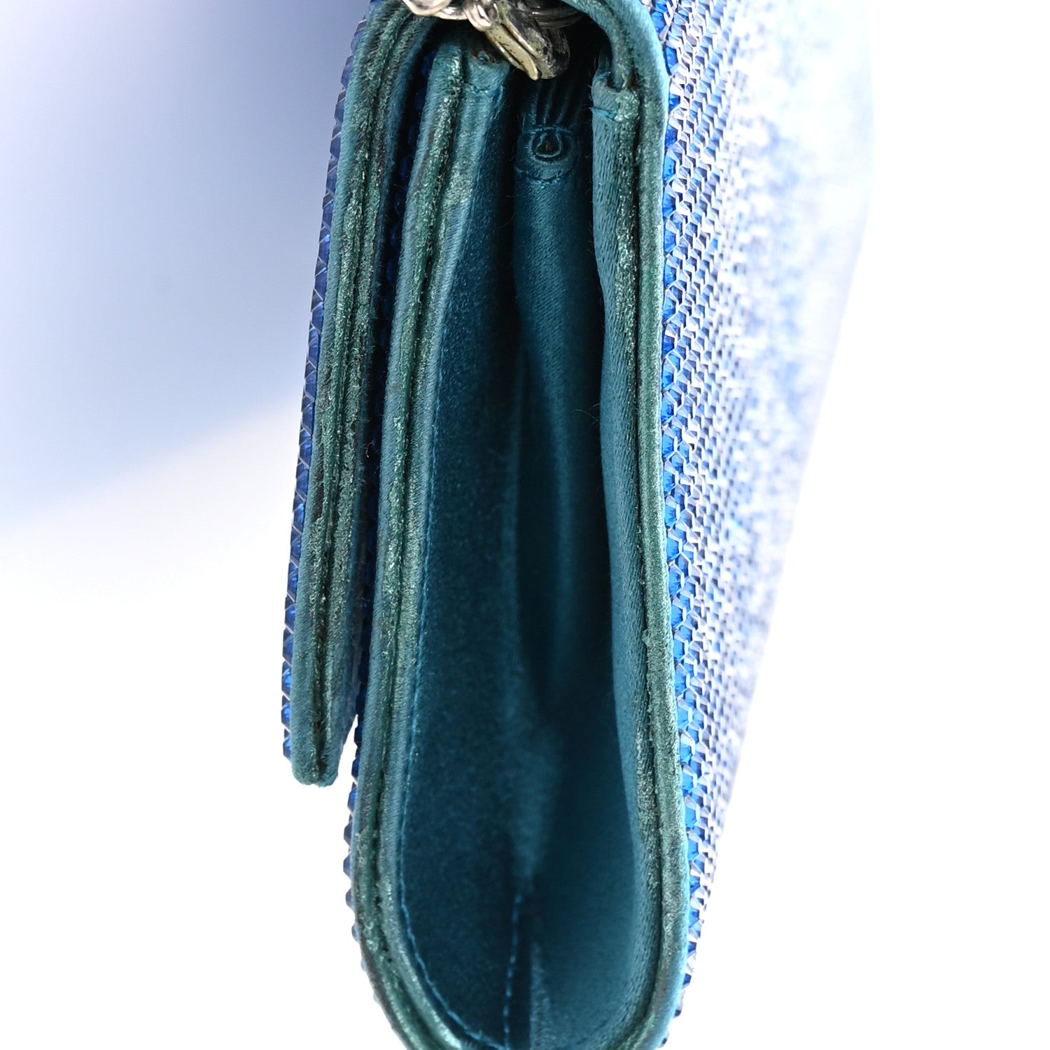Judith Leiber Swarovski Crystal Flap Clutch Capri Blue 16 of 16