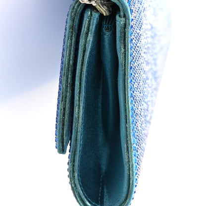 Judith Leiber Swarovski Crystal Flap Clutch Capri Blue 16 of 16