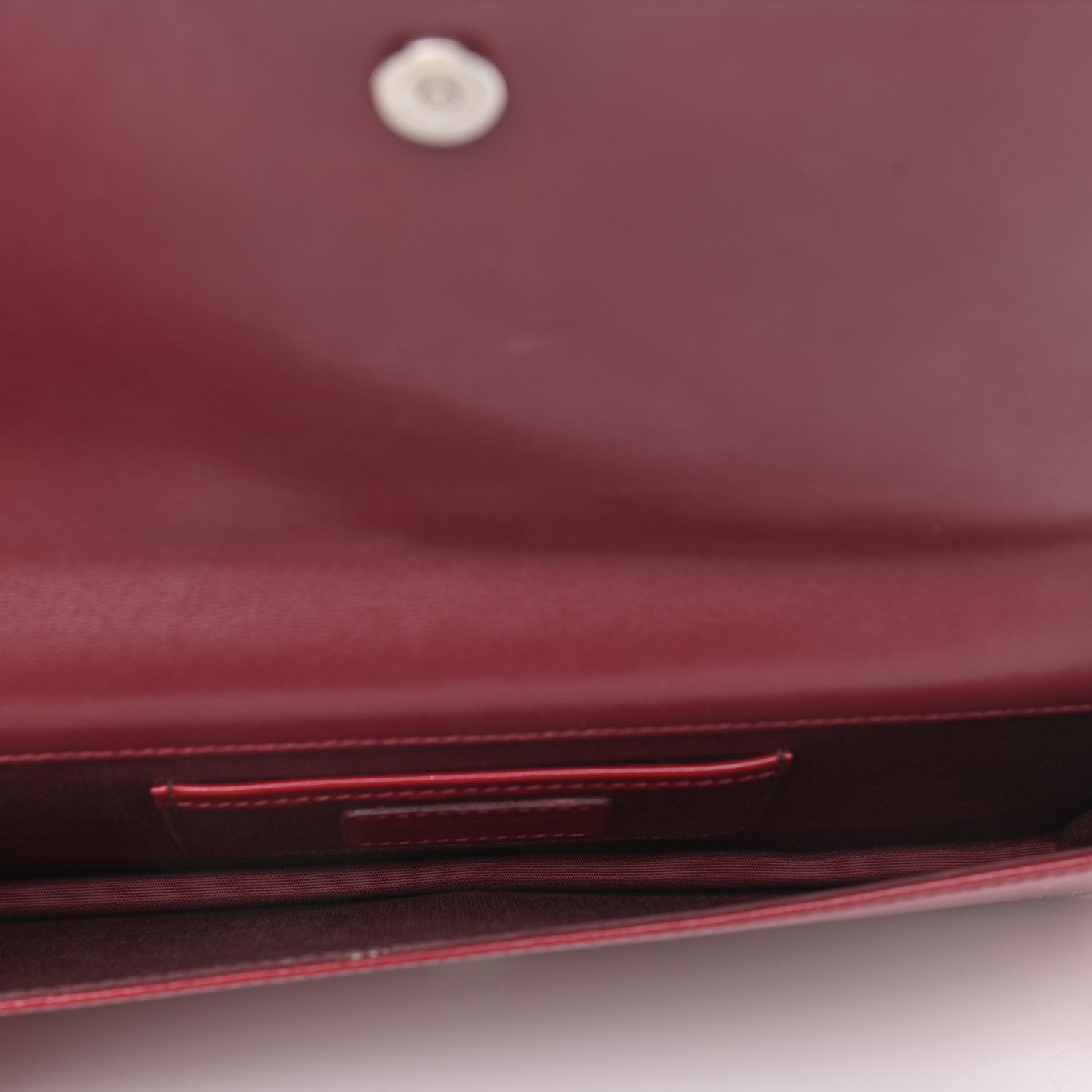 Christian Dior Patent Cannage Rendezvous Chain Wallet Red 7 of 11