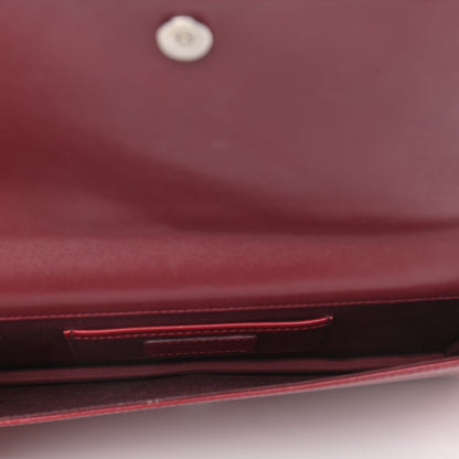 Christian Dior Patent Cannage Rendezvous Chain Wallet Red 7 of 11