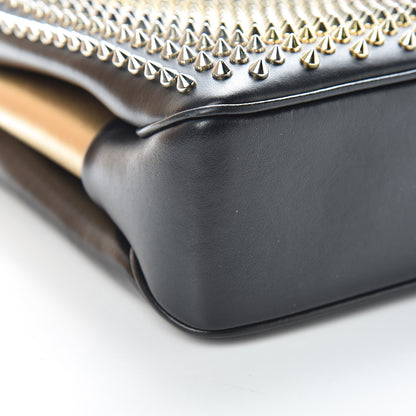 Christian Louboutin Calfskin Ombre Spiked Tribouli Shoulder Bag Black 9 of 12