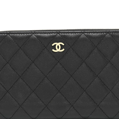 Chanel Caviar Quilted Large Zip Around Organizer Wallet Black 9 of 11