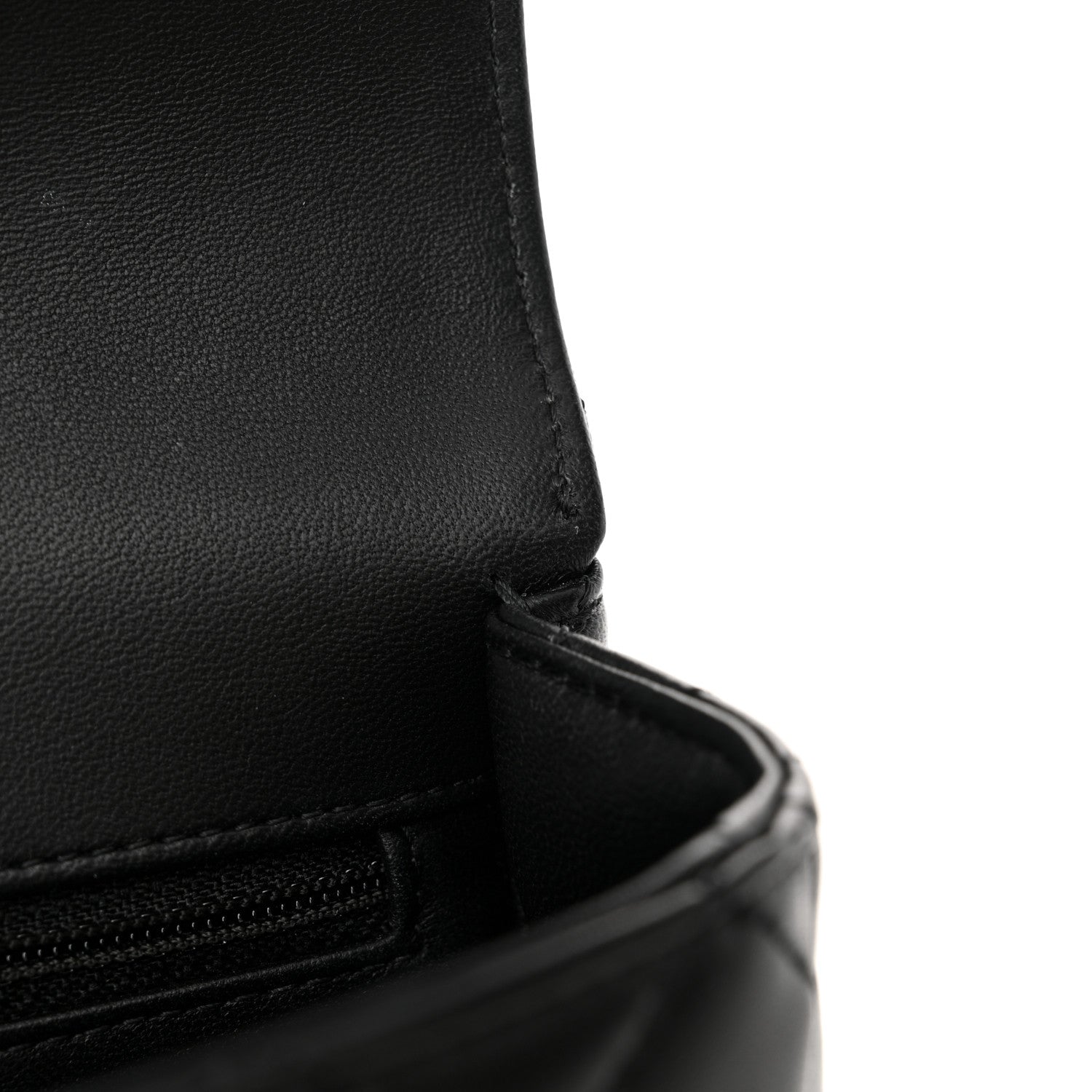 Chanel Lambskin Enamel Quilted Mini Flap Black 12 of 13